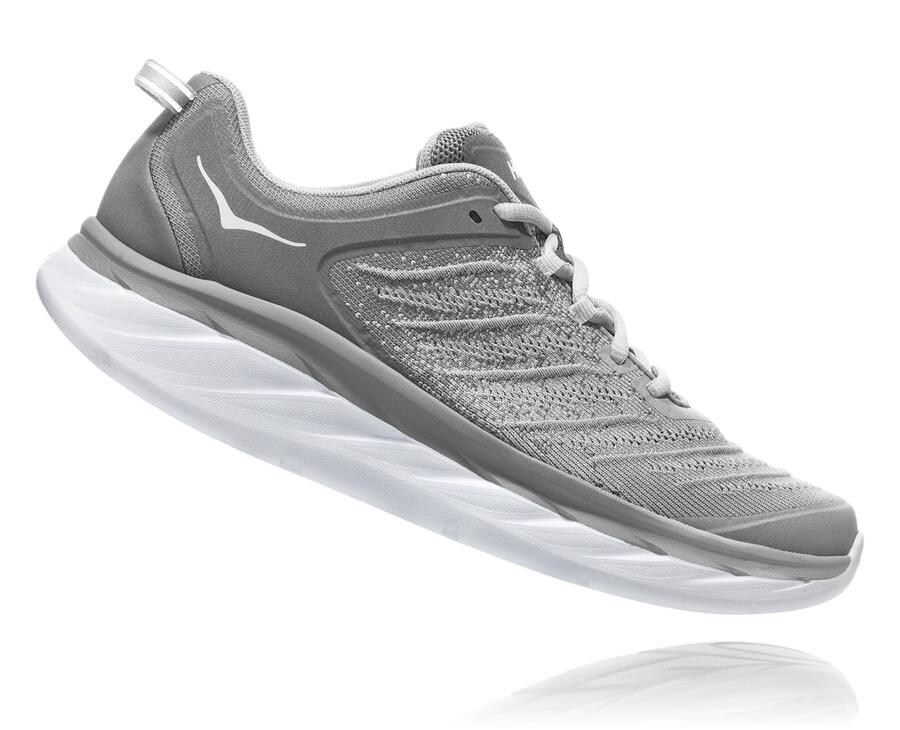 Running Shoes Mens - Hoka One One Akasa - Grey - ZDRBCIY-90